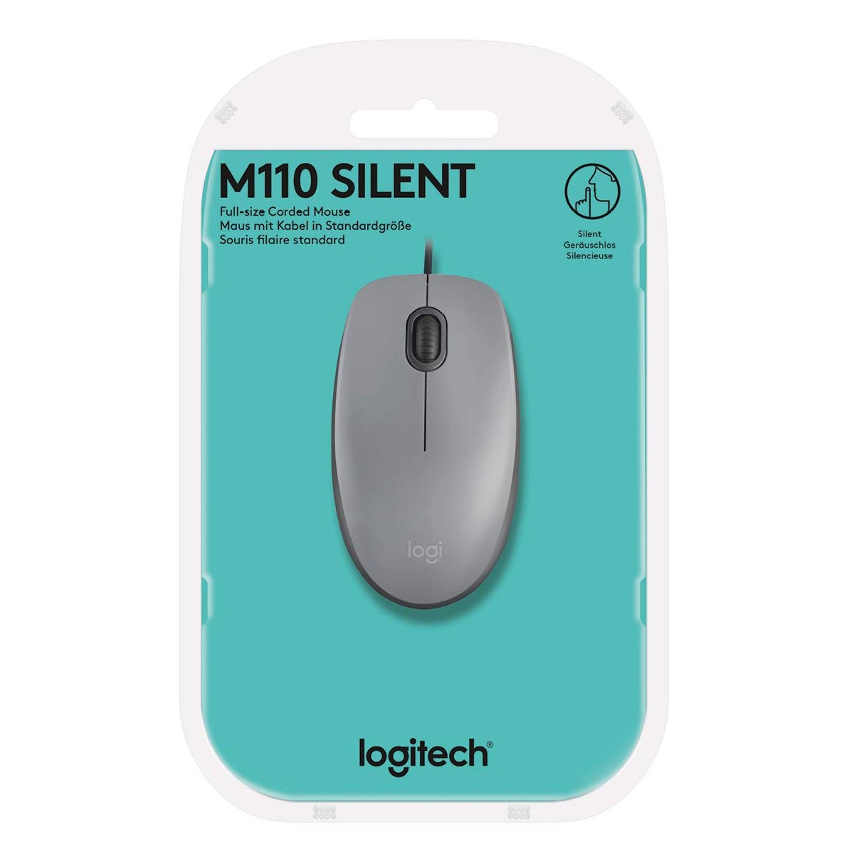 Mouse Usb M Silent Gris Logitech Lang Tecnologia