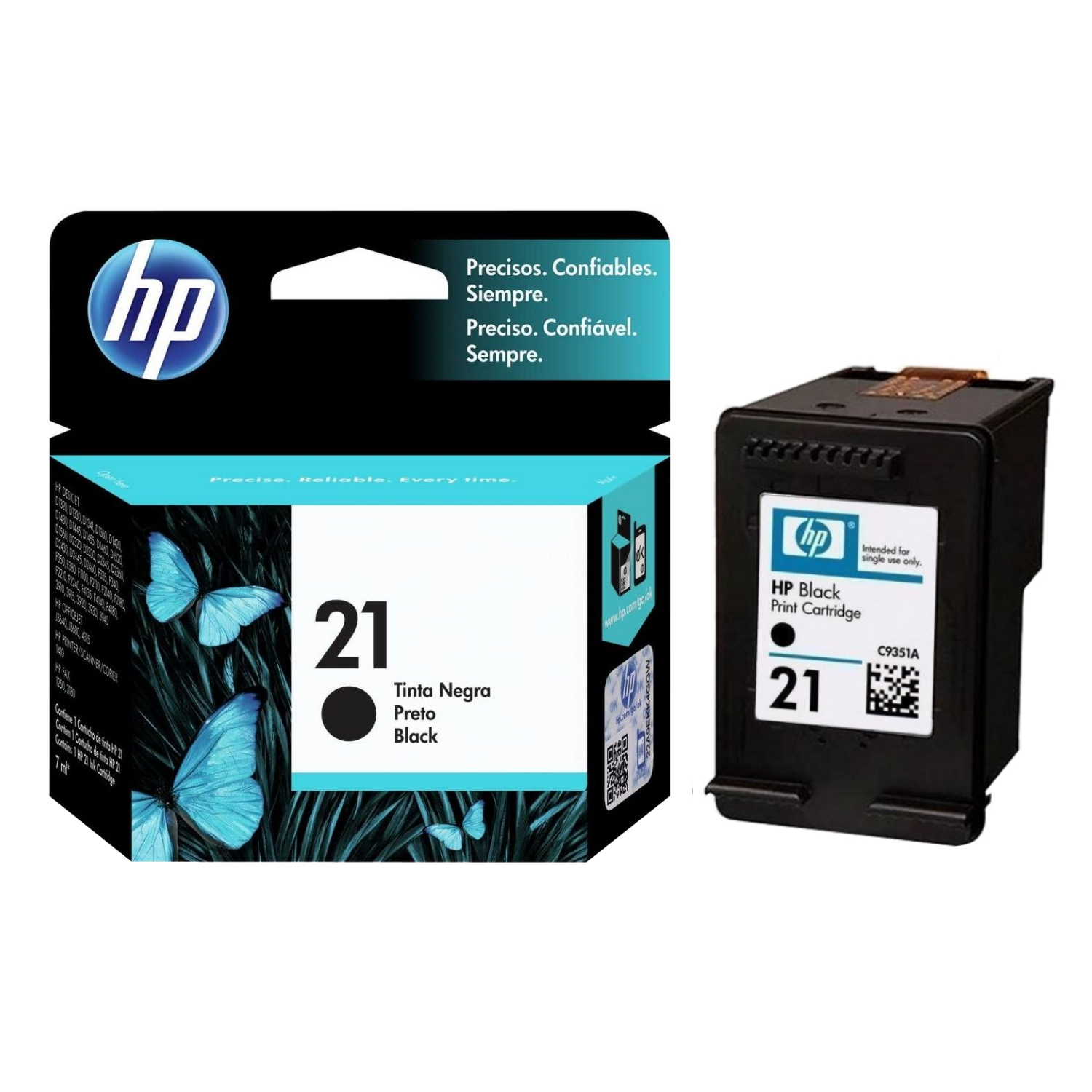 Cartucho HP 21 Negro Original