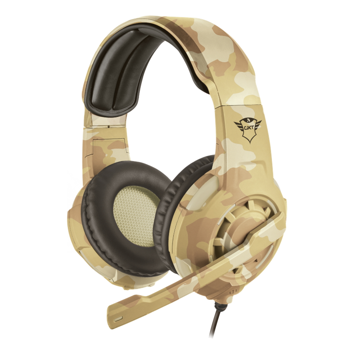 Auriculares Gamer Cable Vincha Gxt 310D Radius Camuflado Arena Trust