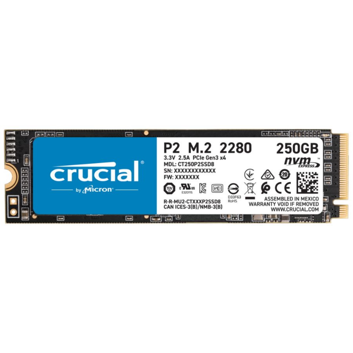 Disco Solido SSD M.2 250GB P2 Crucial