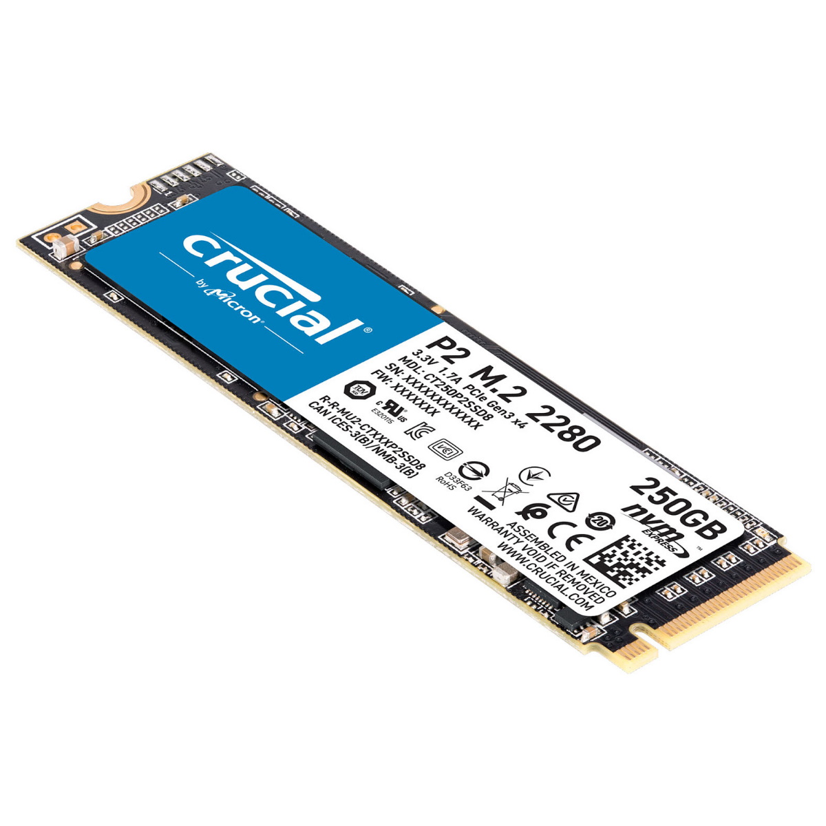 Disco Solido SSD M.2 250GB P2 Crucial
