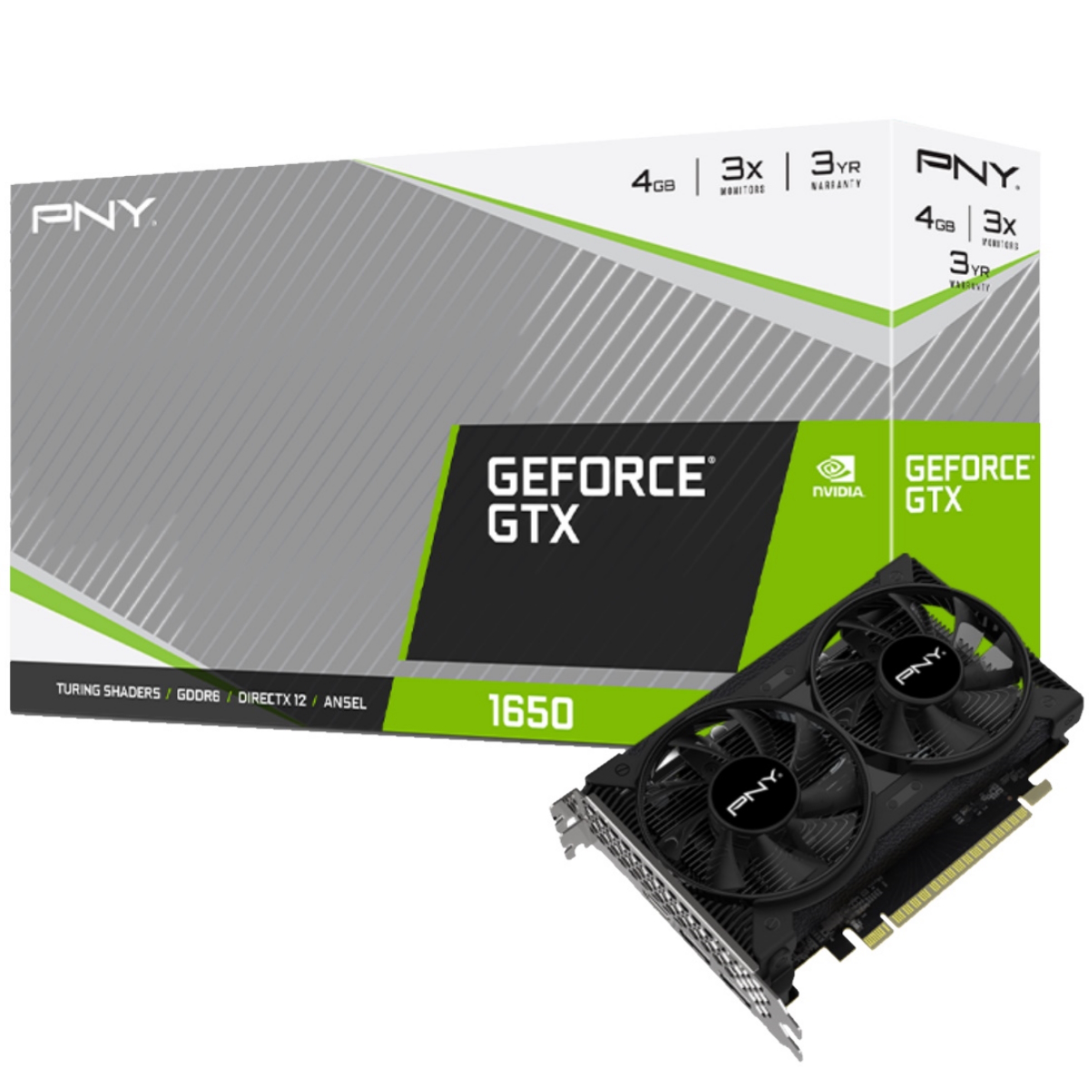 Placa De Video Gtx 1650 4Gb Ddr6 Dual Fan PNY