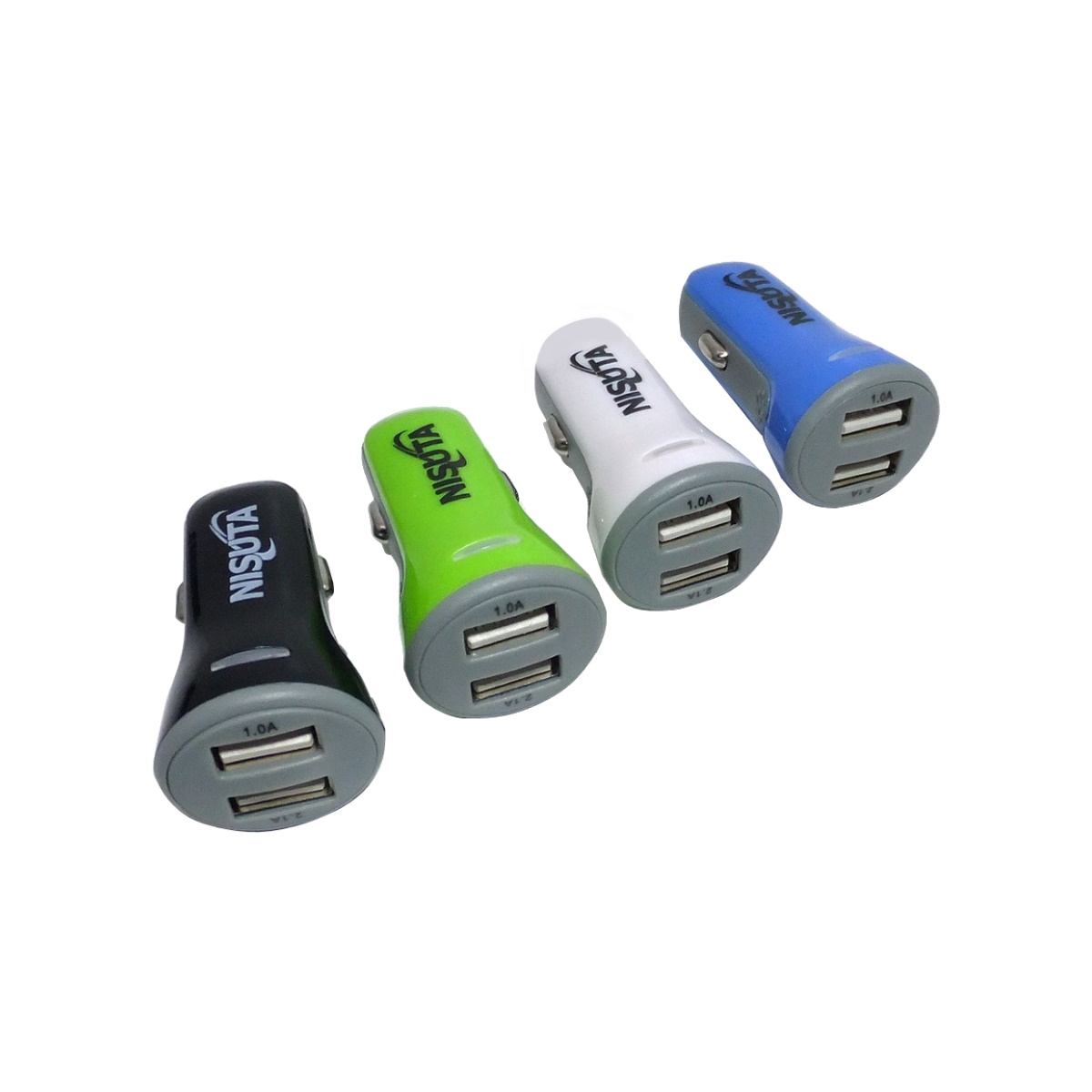 Cargador 12V Para Auto 2 Puertos Usb Nisuta