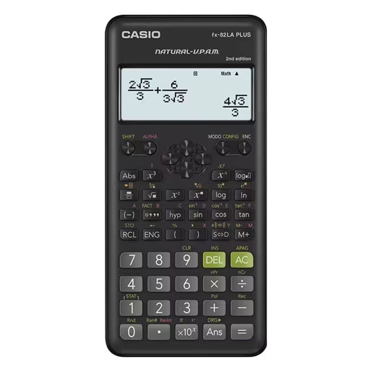 Calculadora Casio FX 82LA Plus Negra 2da Edicion