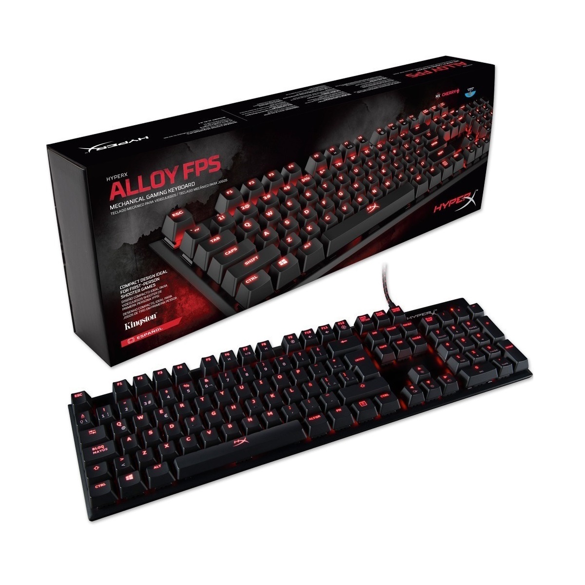Teclado Mecanico Gamer Alloy Fps Cherry Red (Español) Hyperx