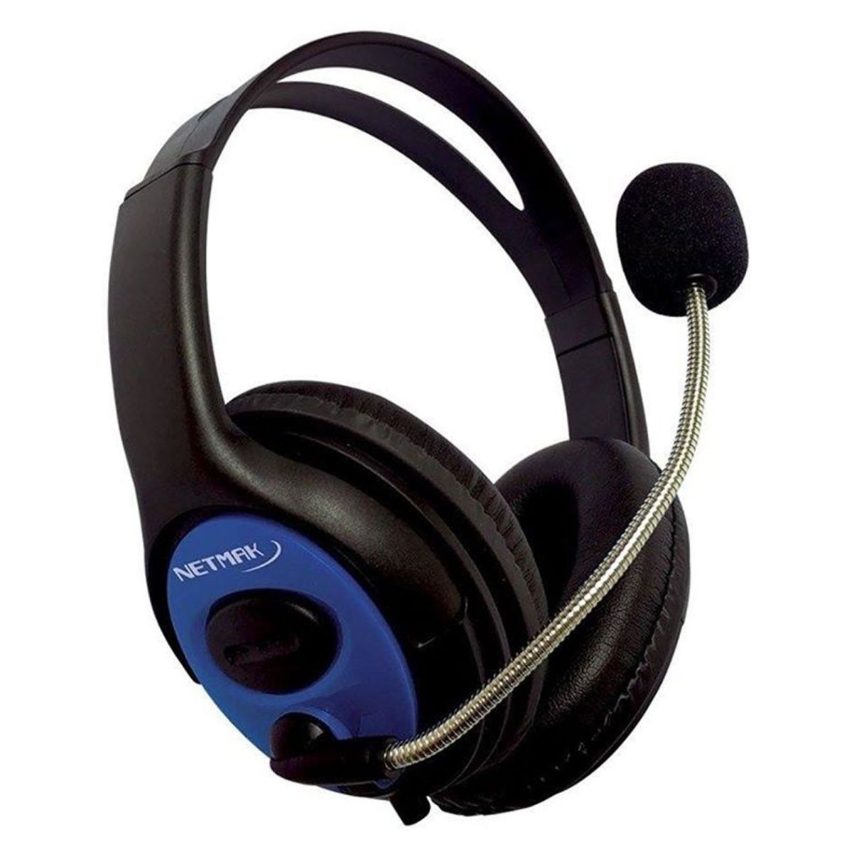 Auriculares Gamer Cable Vincha NM-FURIOUS Negro y Azul Netmak