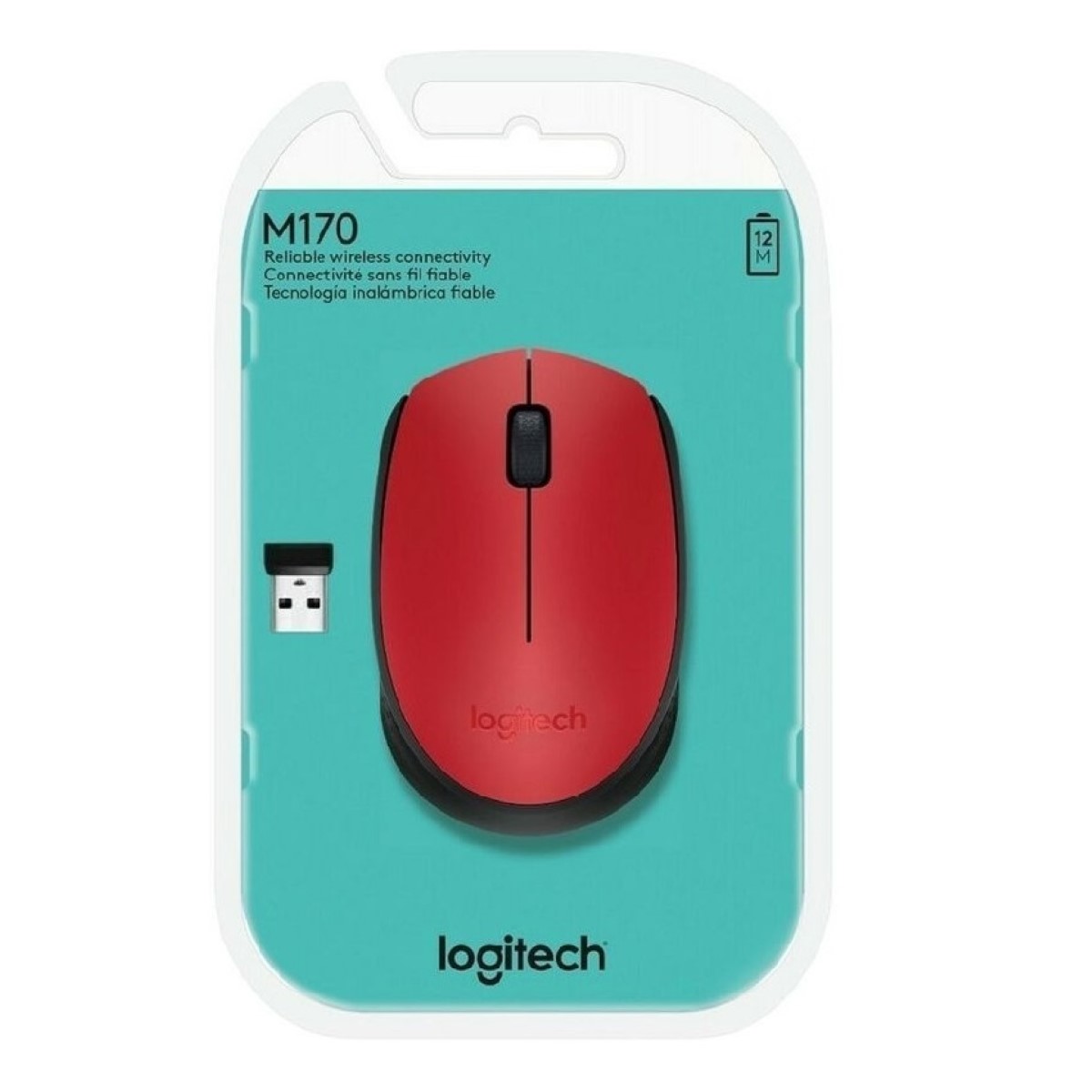 Mouse Inalambrico M170 Rojo Logitech