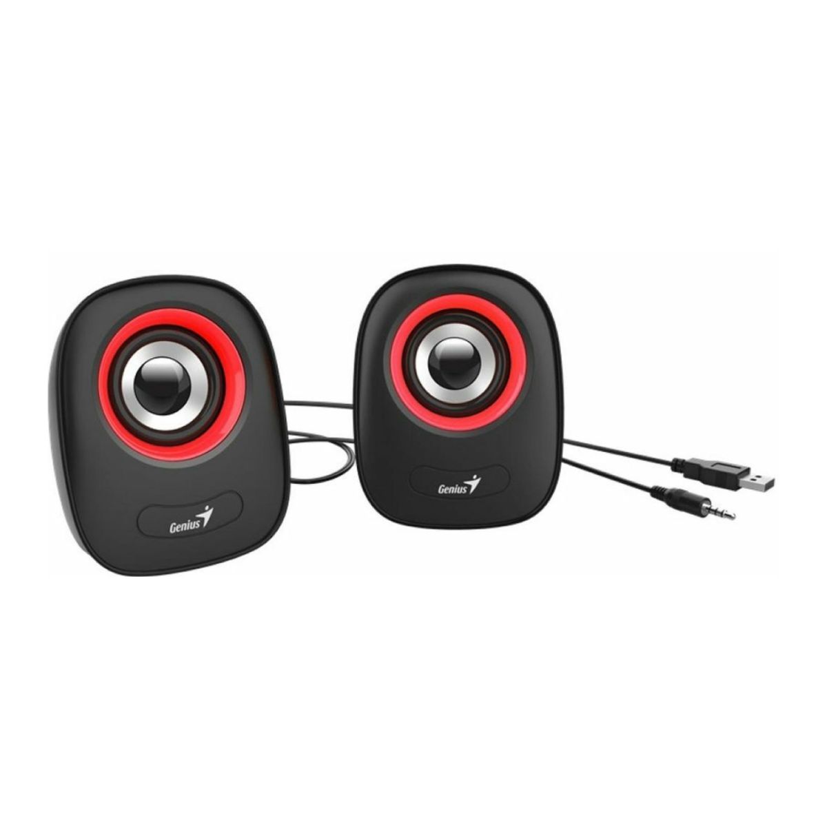 Parlantes Pc Usb Sp-Q160 Rojo Genius