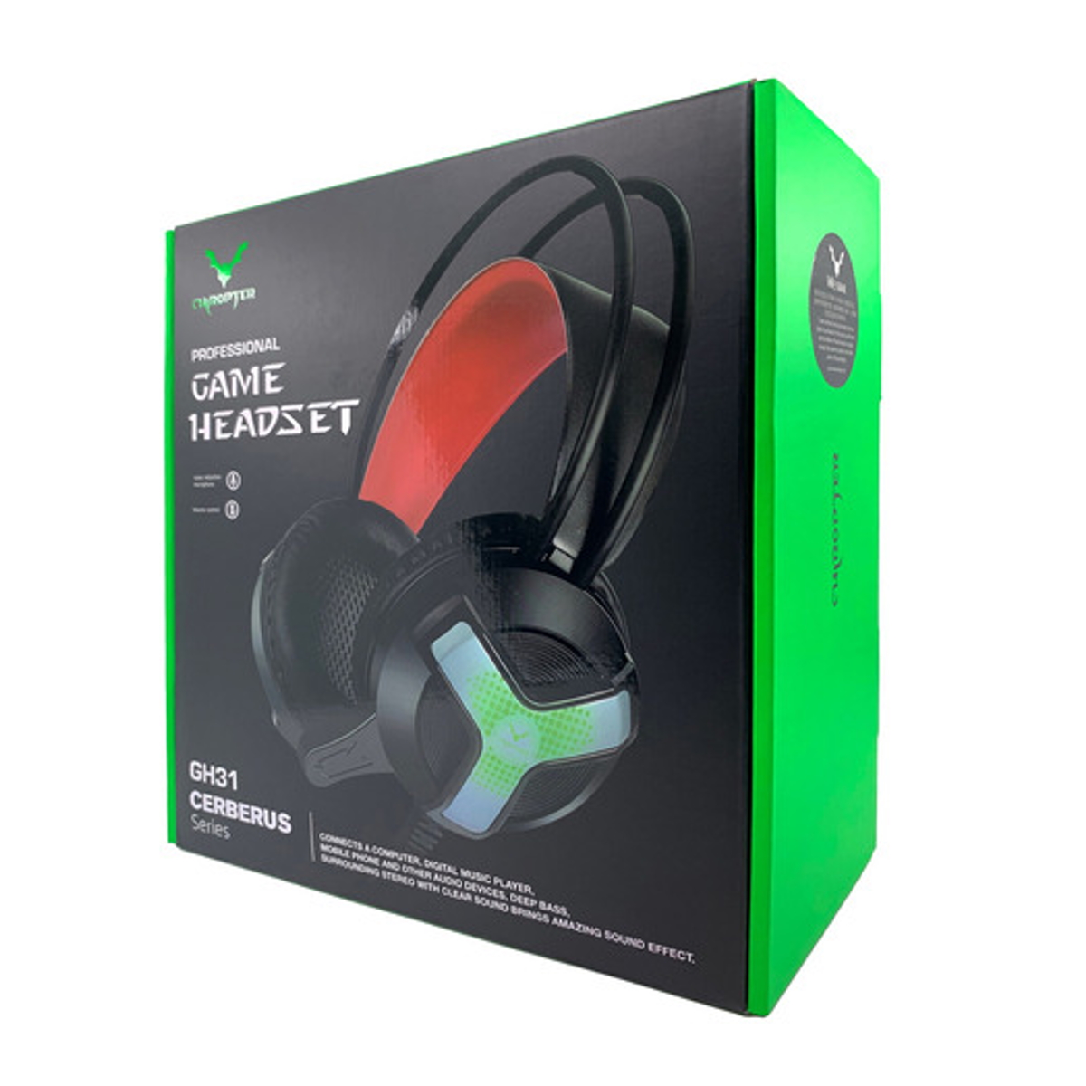Auriculares Gamer Cable Vincha GH31 Negro y Rojo Wesdar