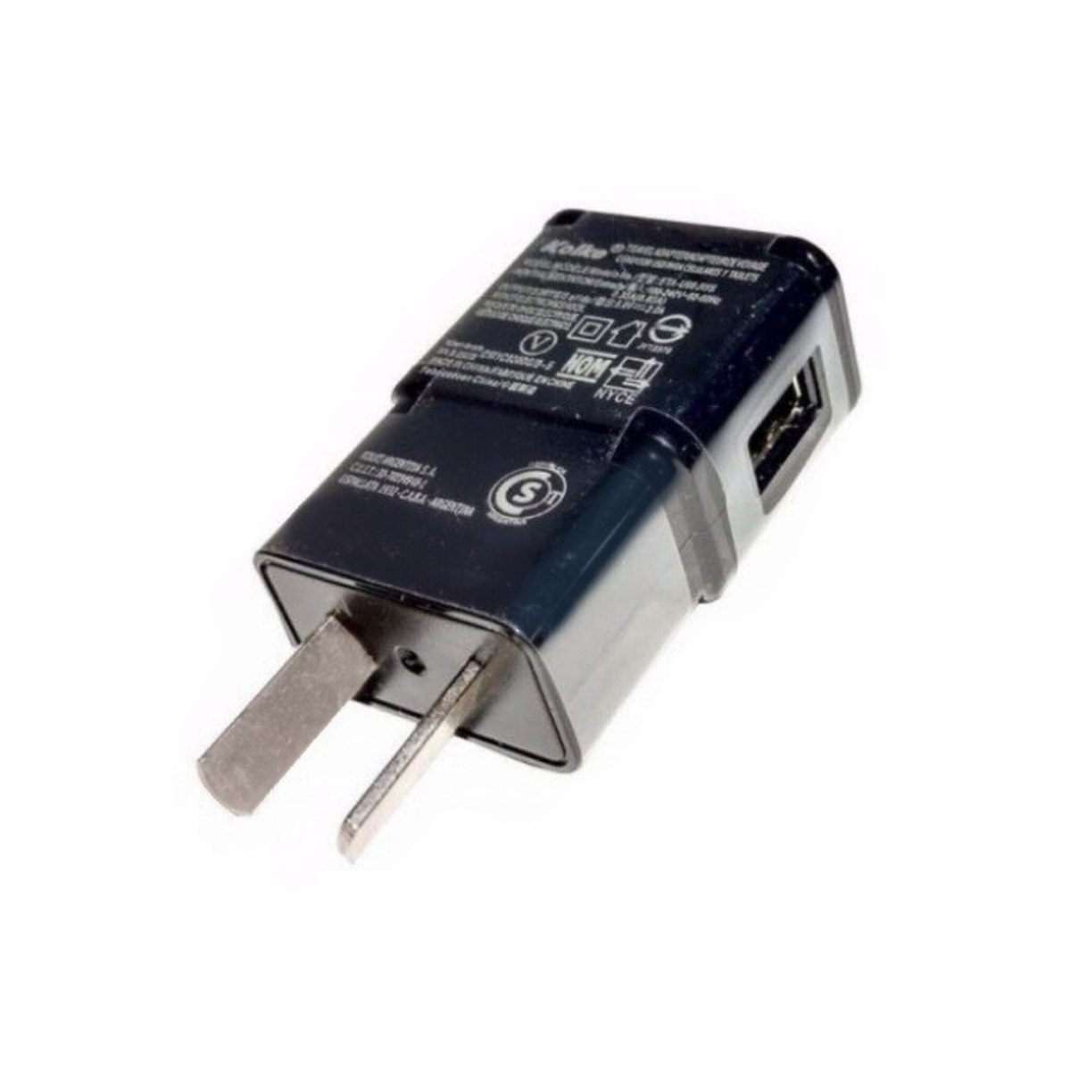 Cargador 5V Carga Rapida + Cable MicroUSB Negro Kolke