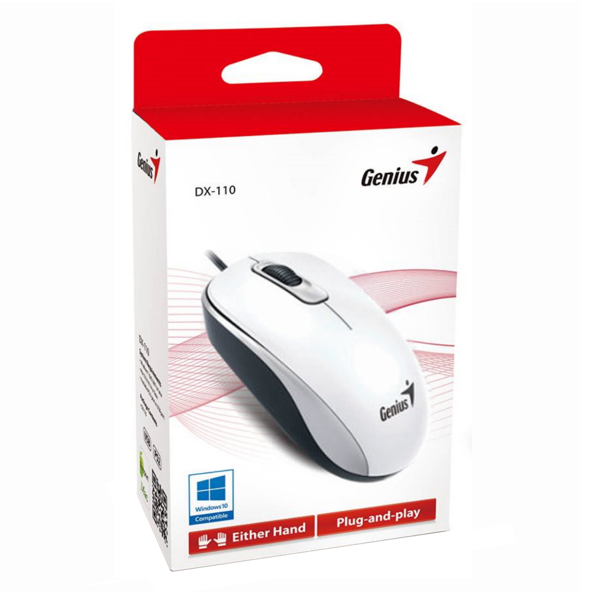 Mouse USB Dx-110 1000 DPI White Genius