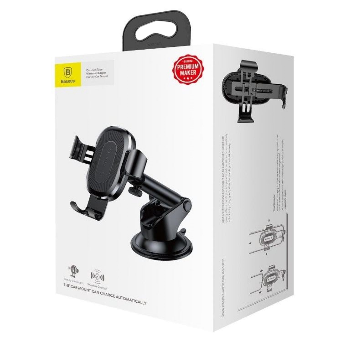 Soporte Celular Auto Brazo Cargador Inalambrico Automatico BaseUs