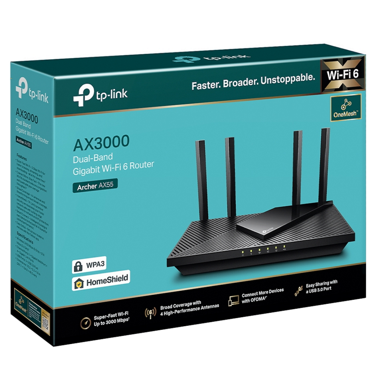 Router Wifi Archer AX55 AX3000 Doble Banda 4 Antenas Tp-Link