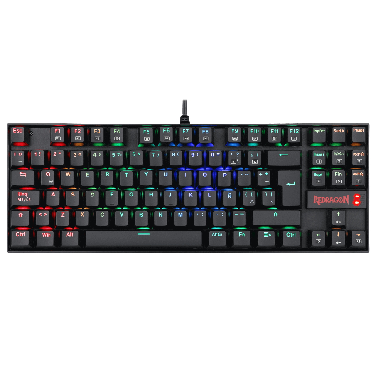 Teclado Mecanico Gamer RGB Kumara Switch Azul Redragon