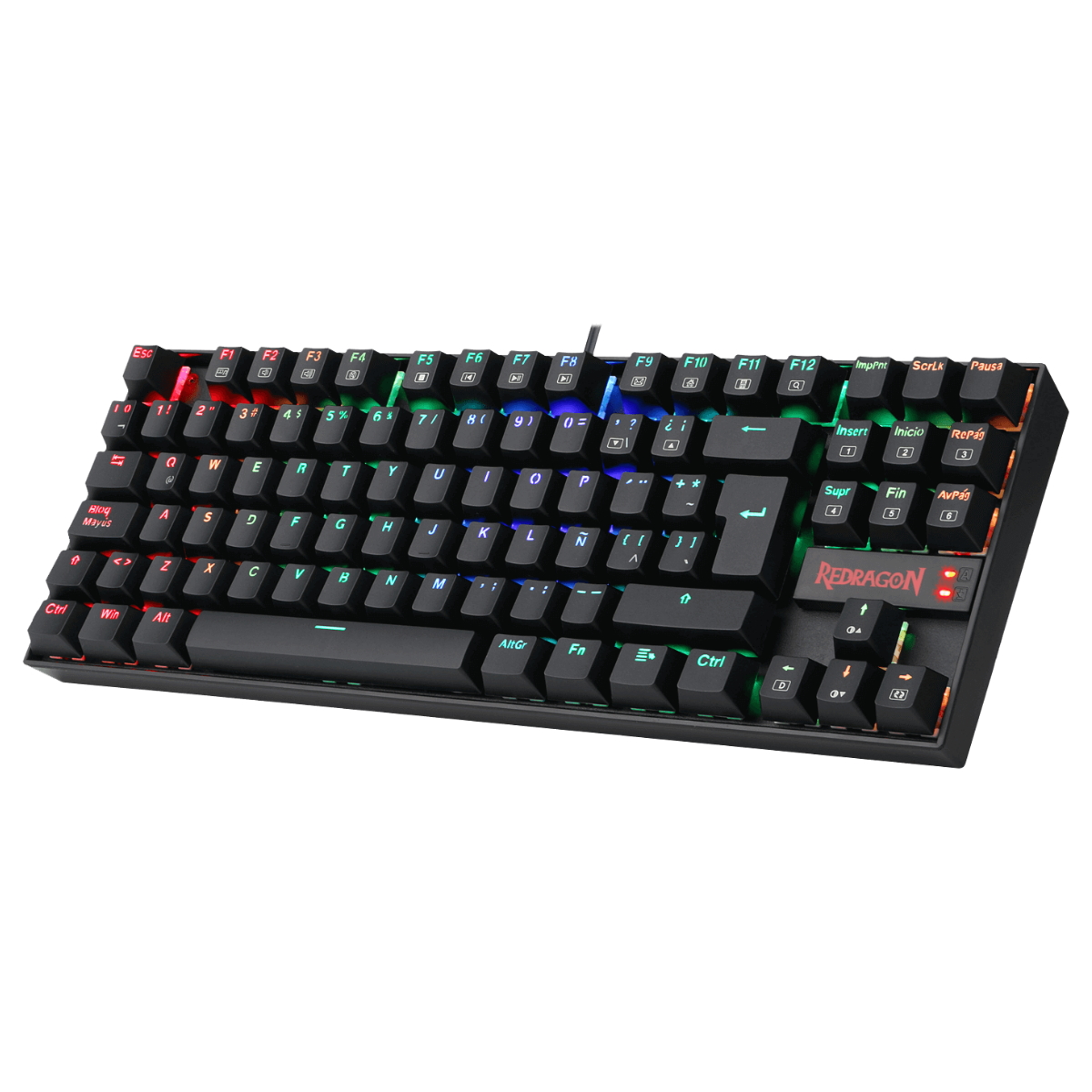 Teclado Mecanico Gamer RGB Kumara Switch Azul Redragon