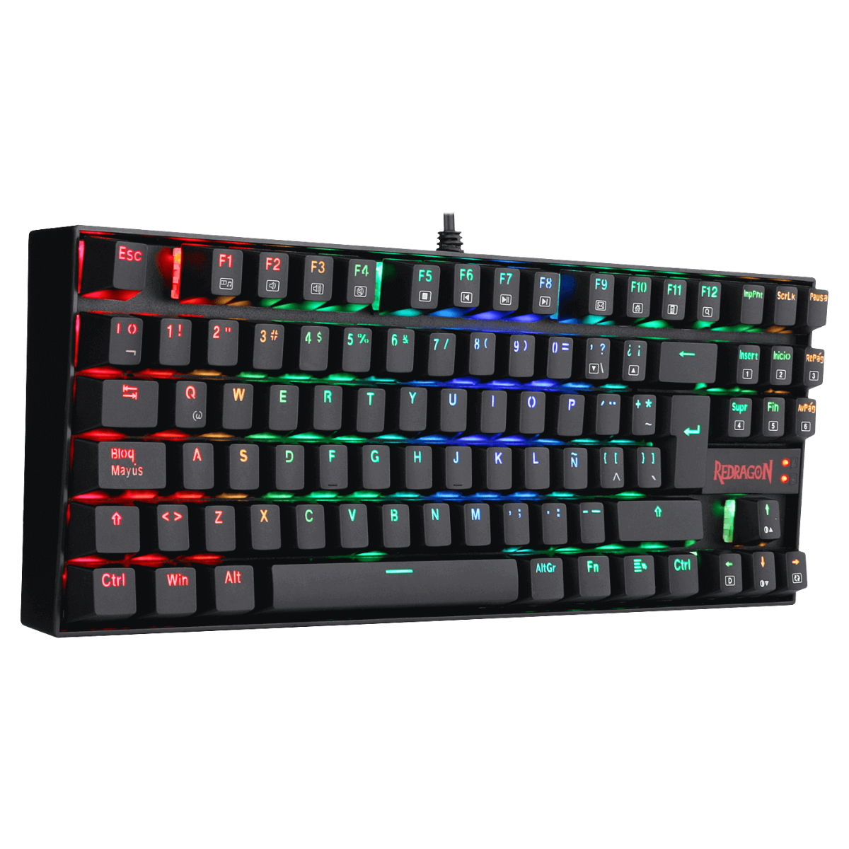 Teclado Mecanico Gamer RGB Kumara Switch Azul Redragon