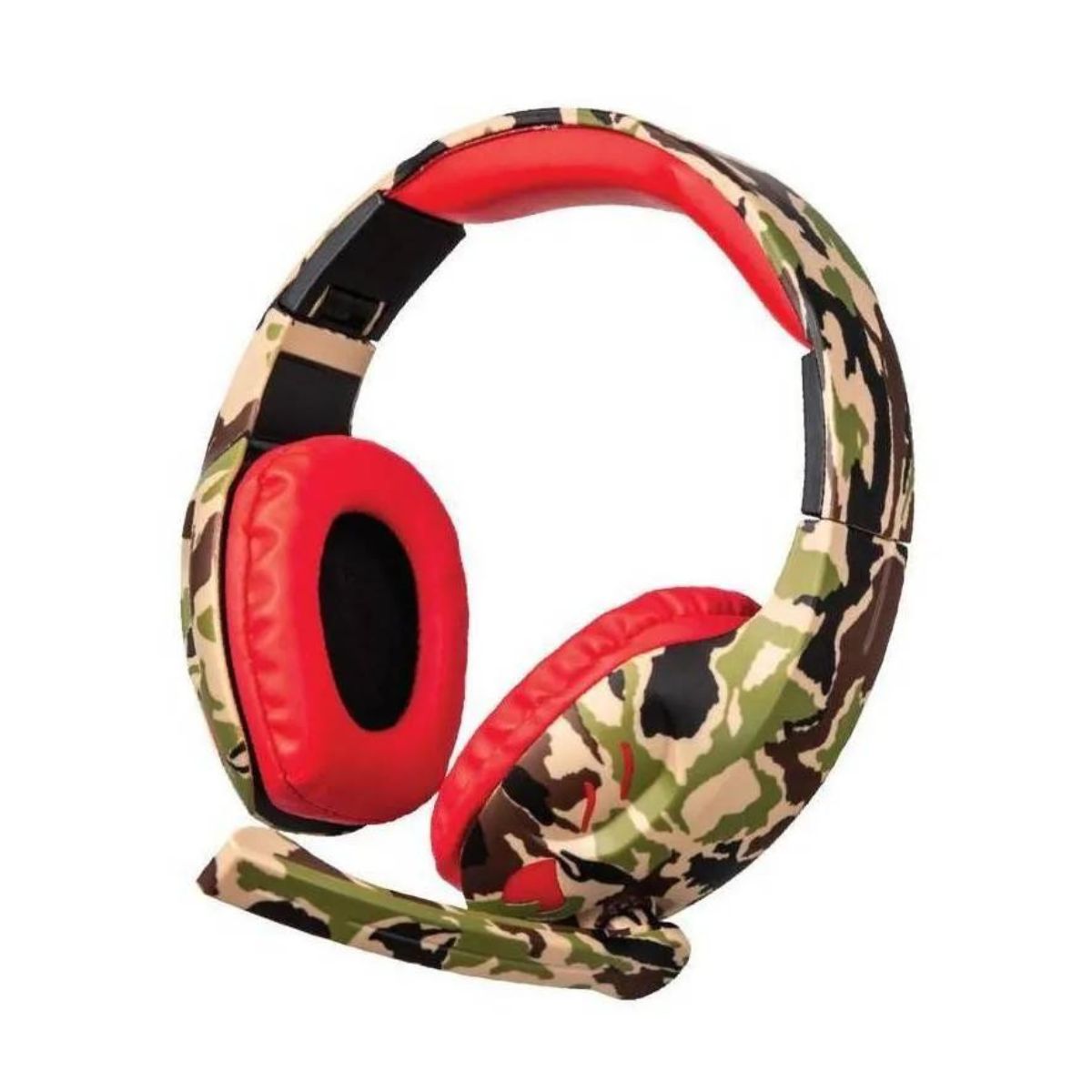 Auriculares Gamer Counter Camuflado Rojo Netmak