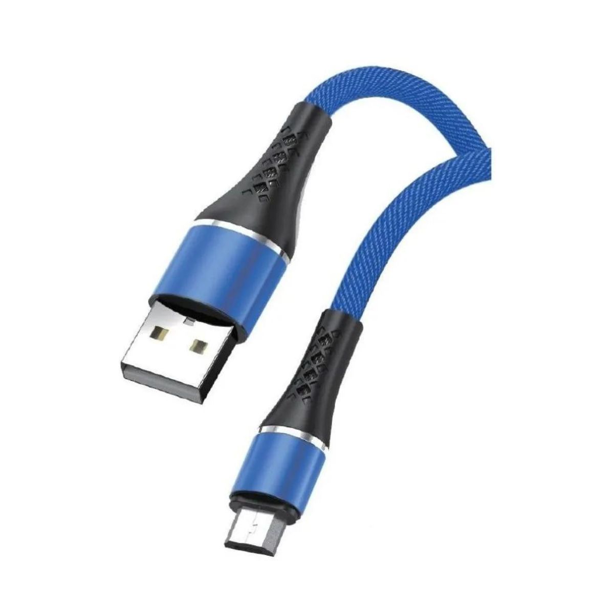 Cable MicroUSB a USB 1m Mallado 2A Azul Netmak
