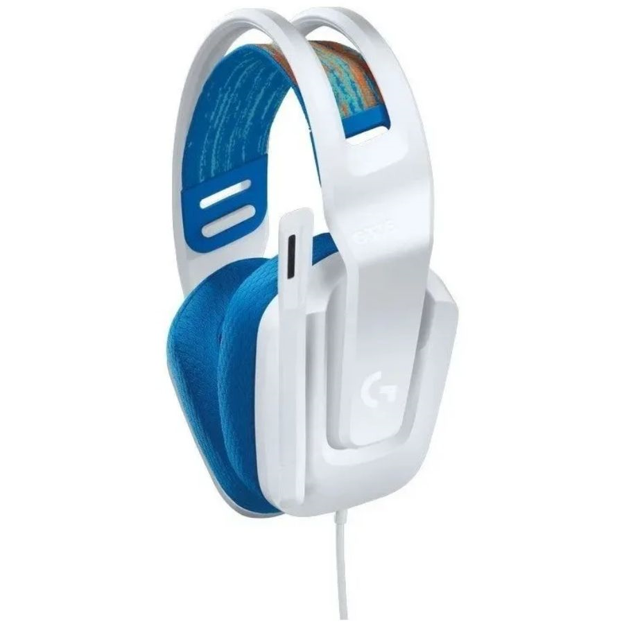 Auriculares Gamer Cable Vincha G335 Blanco y Azul Logitech