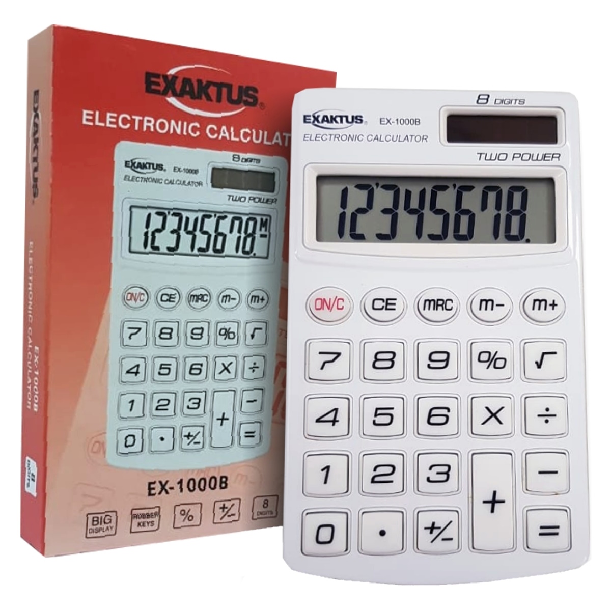 Calculadora EX-1000B Blanco Exaktus