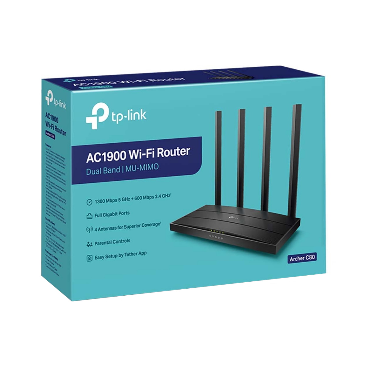 Router Wifi Archer C80 AC1900 Doble Banda 4 Antenas Tp-Link