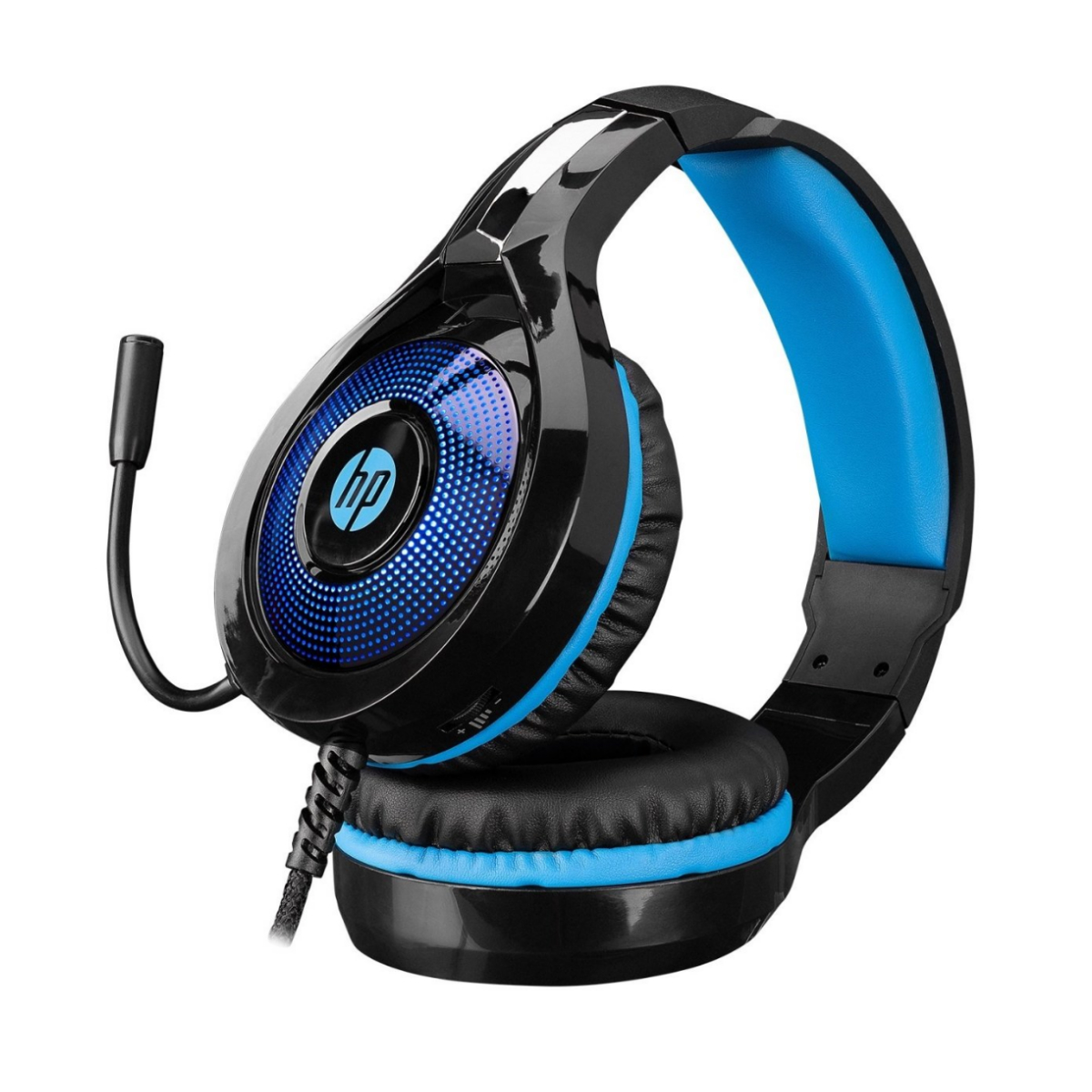 Auriculares Gamer Cable Vincha DHE-8010 Negro y Azul HP