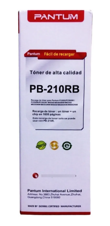 Pote de Recarga Pantum PB-210RB