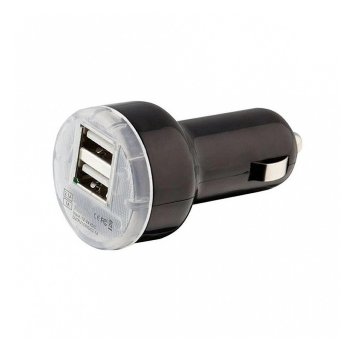 Cargador 12v Para Auto 2 Puertos Usb Negro Kolke