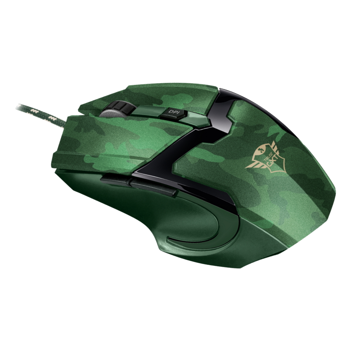 Mouse Gamer Gxt 101C Camuflado Verde Gav 600 - 4800 DPI Trust