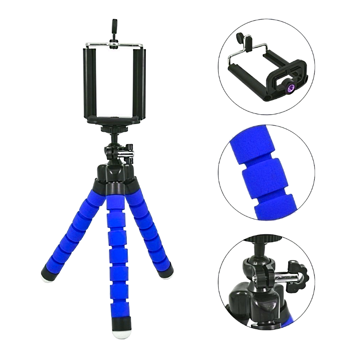 Tripode Flexible C/ Soporte Azul Soul