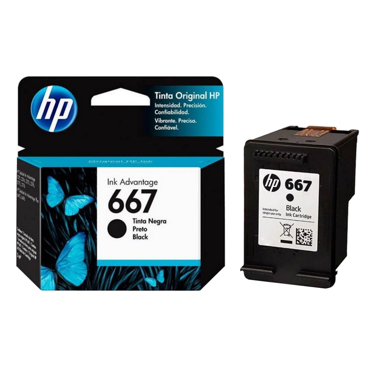 Cartucho HP 667 Negro Original