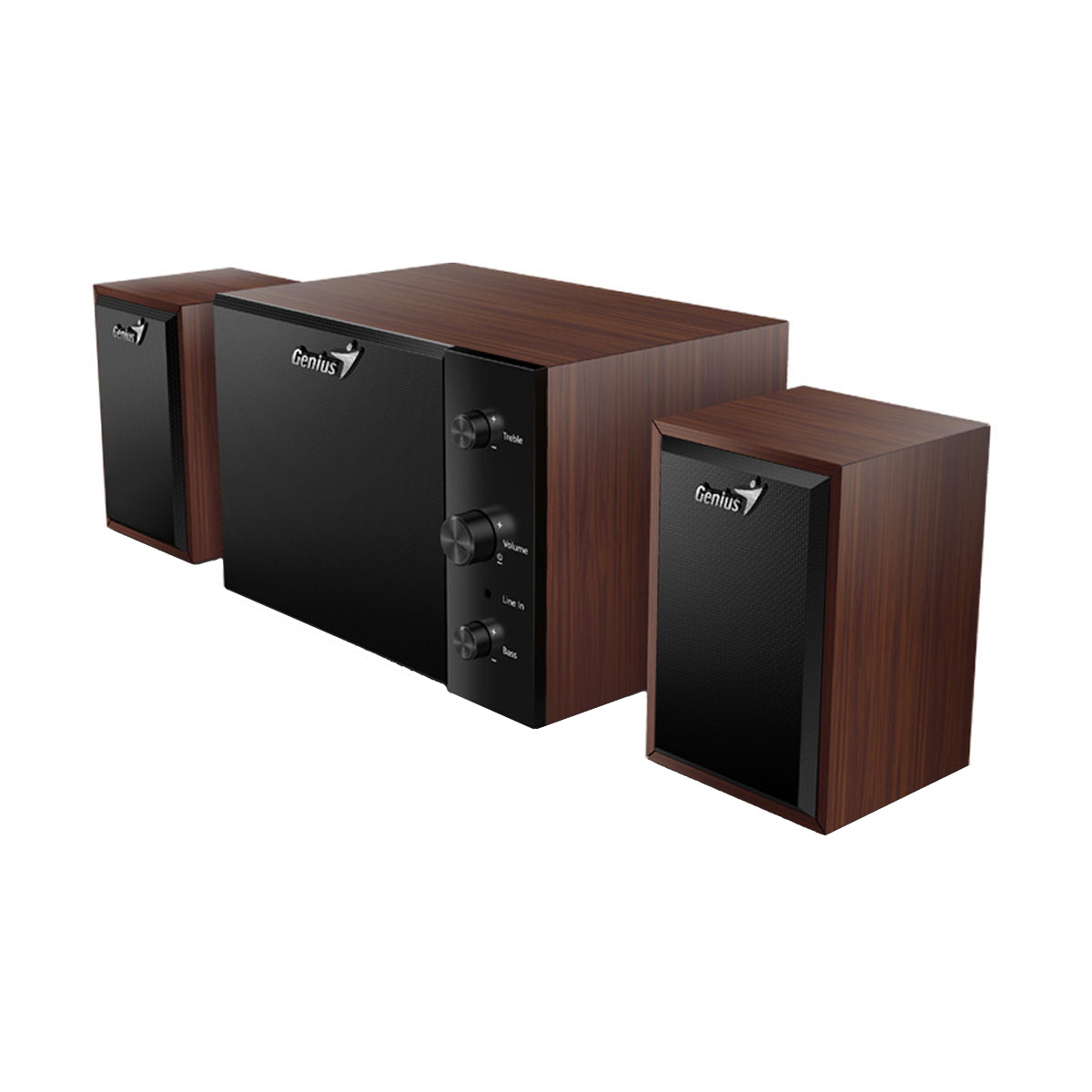 Parlantes Pc 2.1 Sw-2.1 350 10W Madera Genius