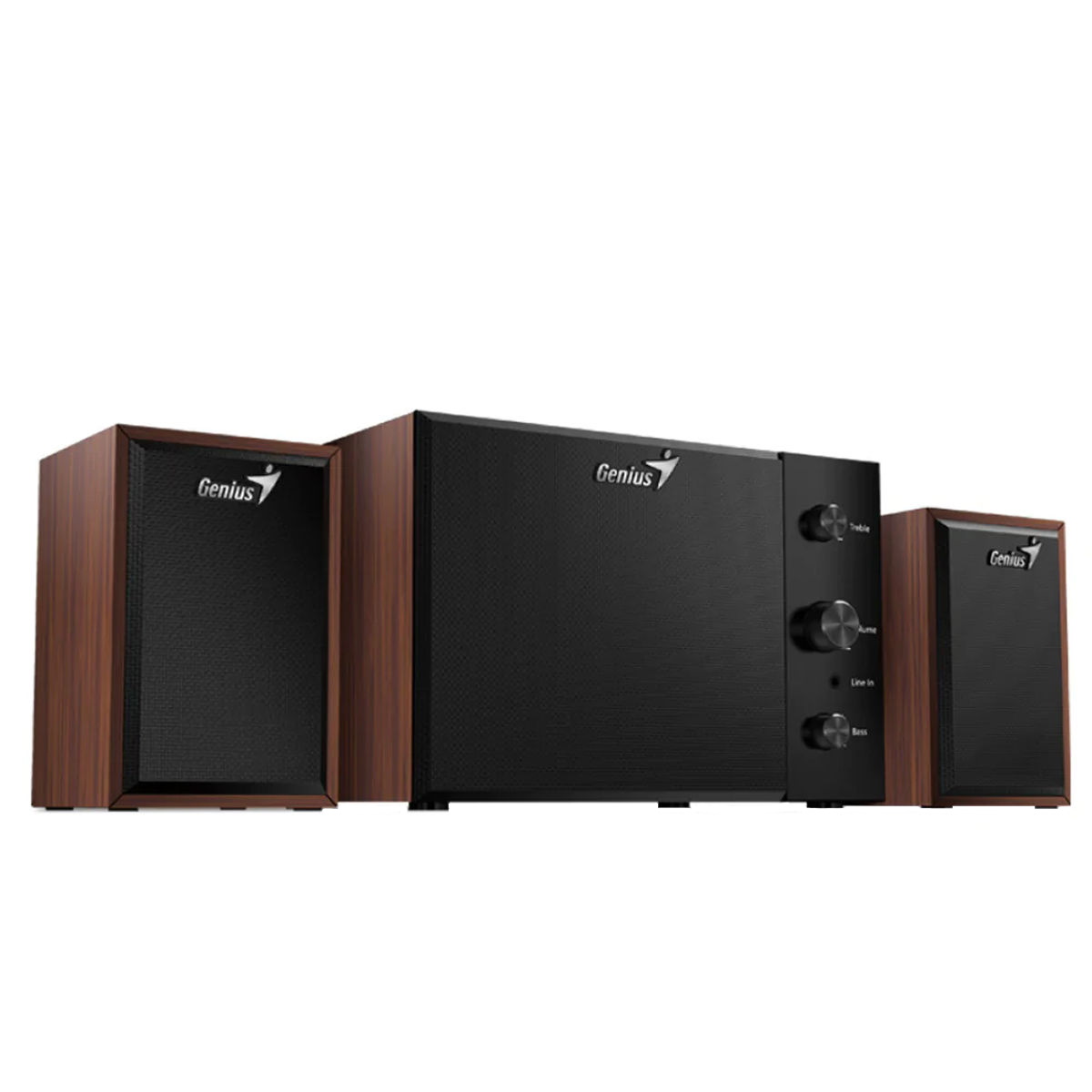 Parlantes Pc 2.1 Sw-2.1 350 10W Madera Genius