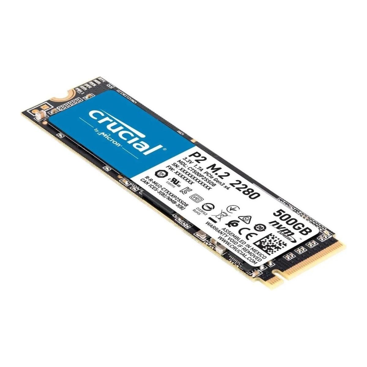 Disco Solido SSD M.2 500GB P2 Crucial