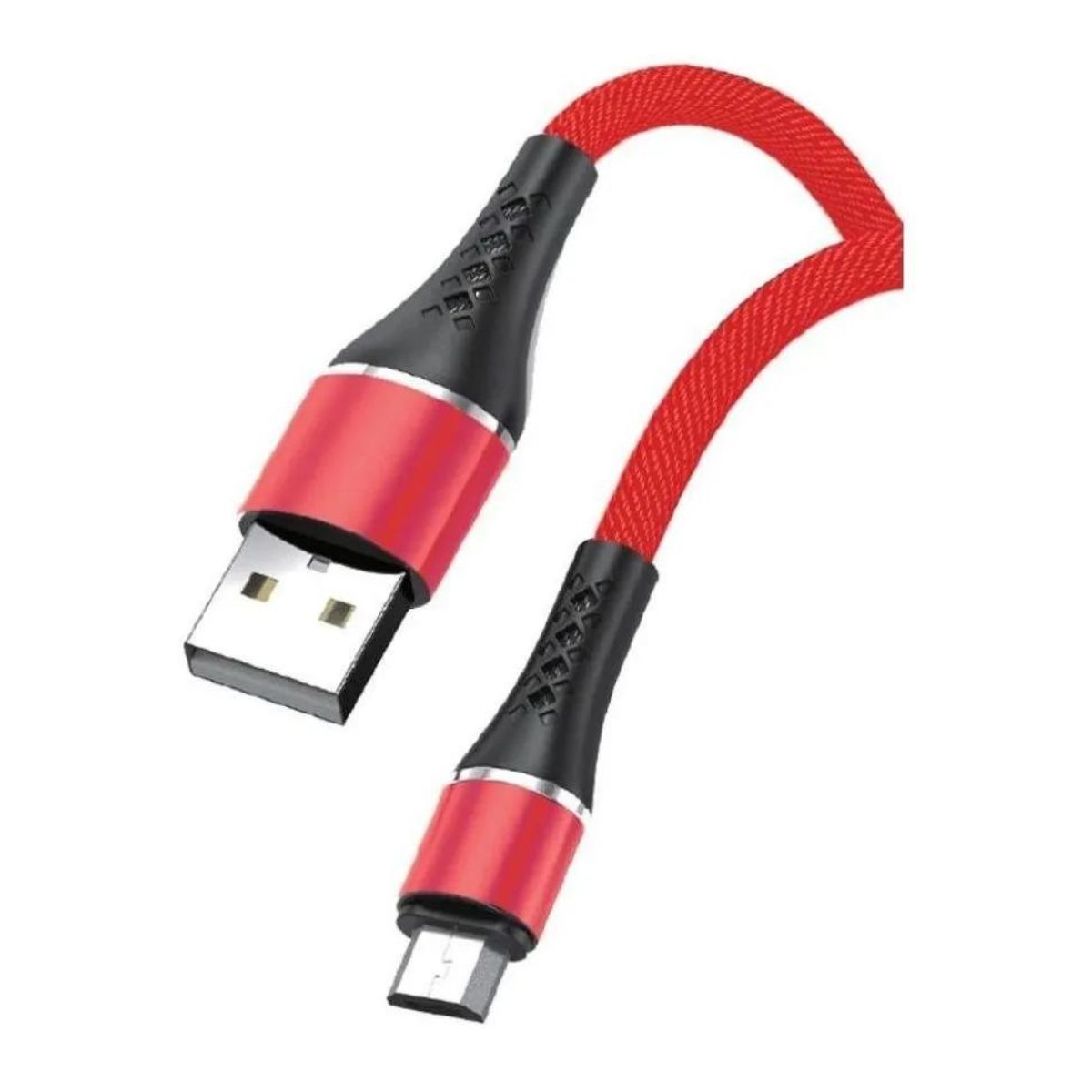 Cable MicroUSB a USB 1m Mallado 2A Rojo Netmak