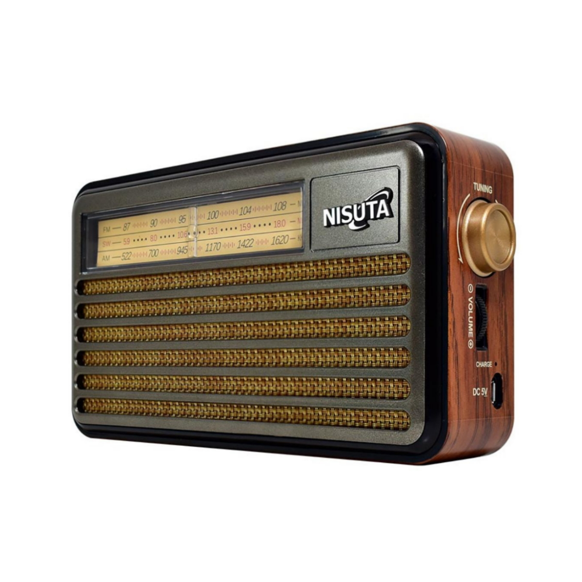 Parlante Bluetooth Radio Vintage Ns-Rv22s Nisuta