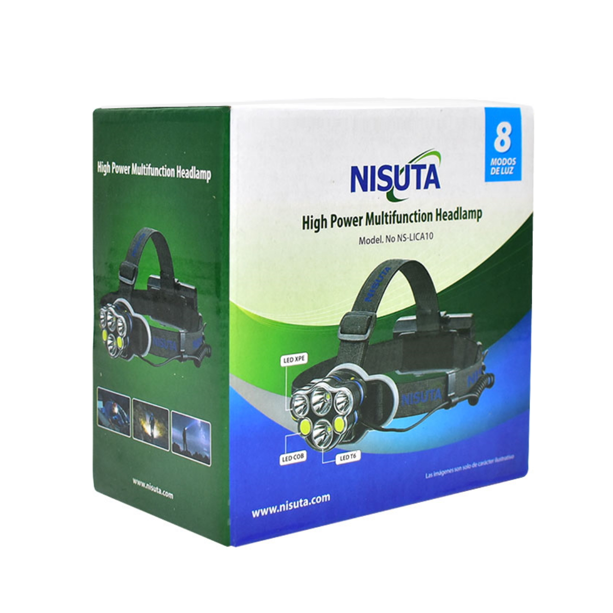 Linterna Led Multifuncion Tipo Vincha Nisuta