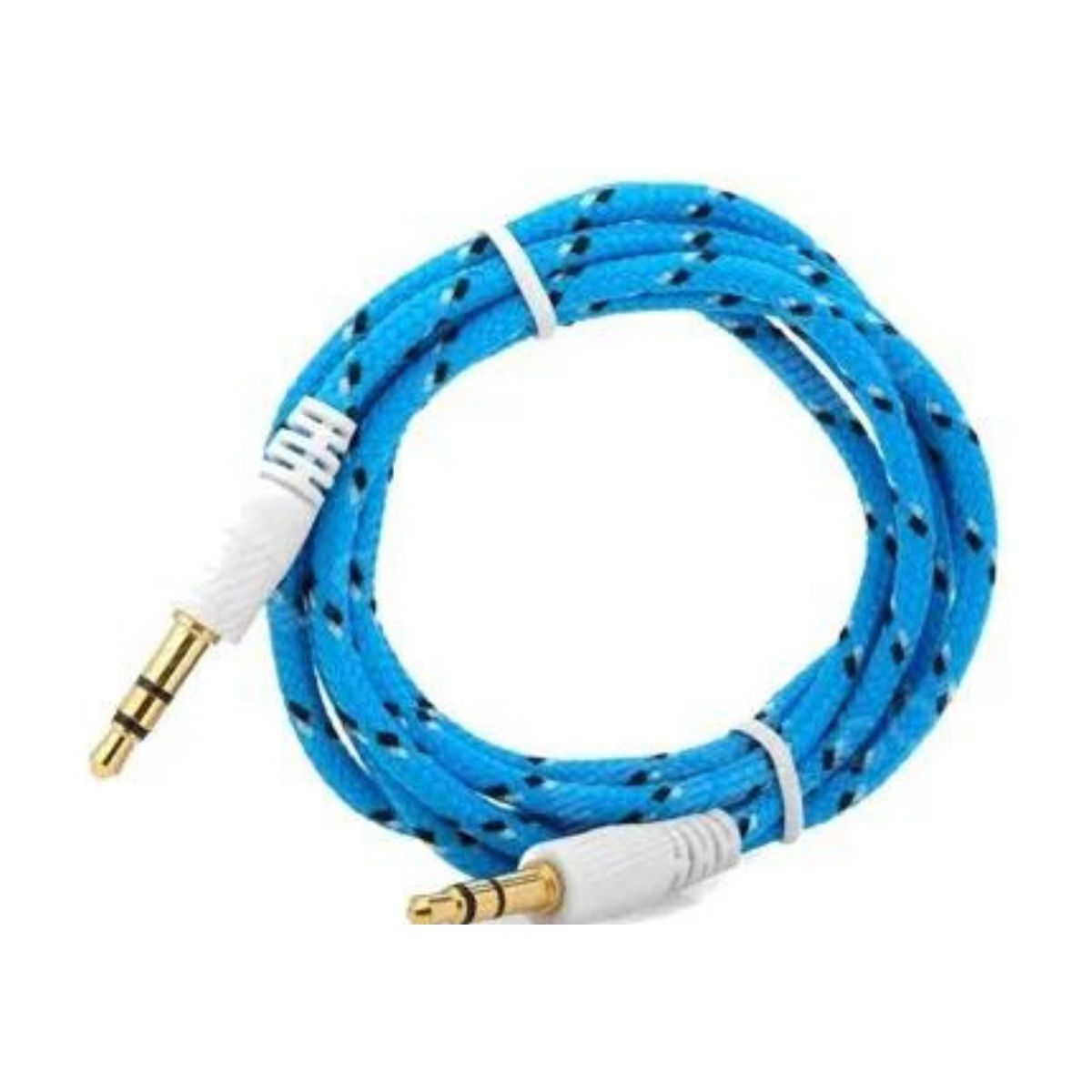 Cable Audio Auxiliar Plug 3.5mm de 1m  Reforzado Azul Netmak