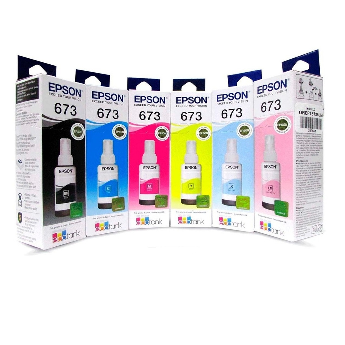 Tinta Epson L800 673 Amarillo Original