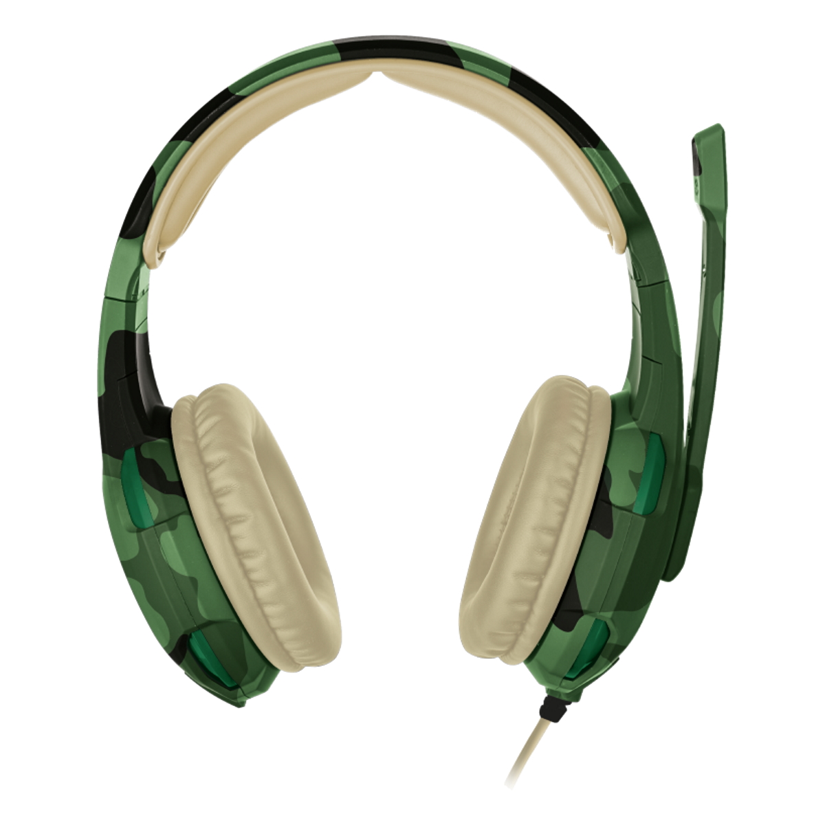 Auriculares Gamer Cable Vincha Gxt 310C Radius Camuflado Verde Trust
