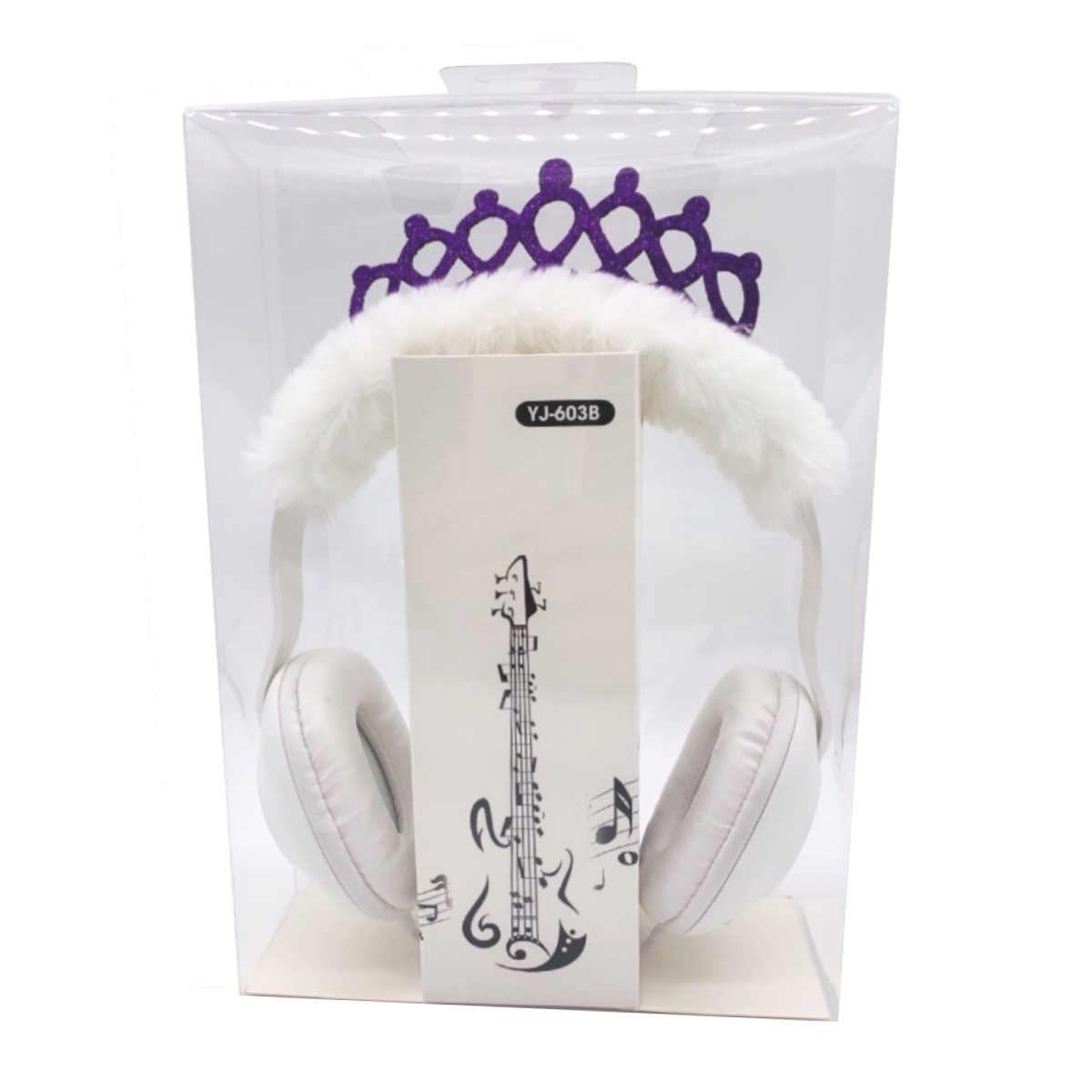 Auriculares Cable Vincha YJ-603B Peluche Corona