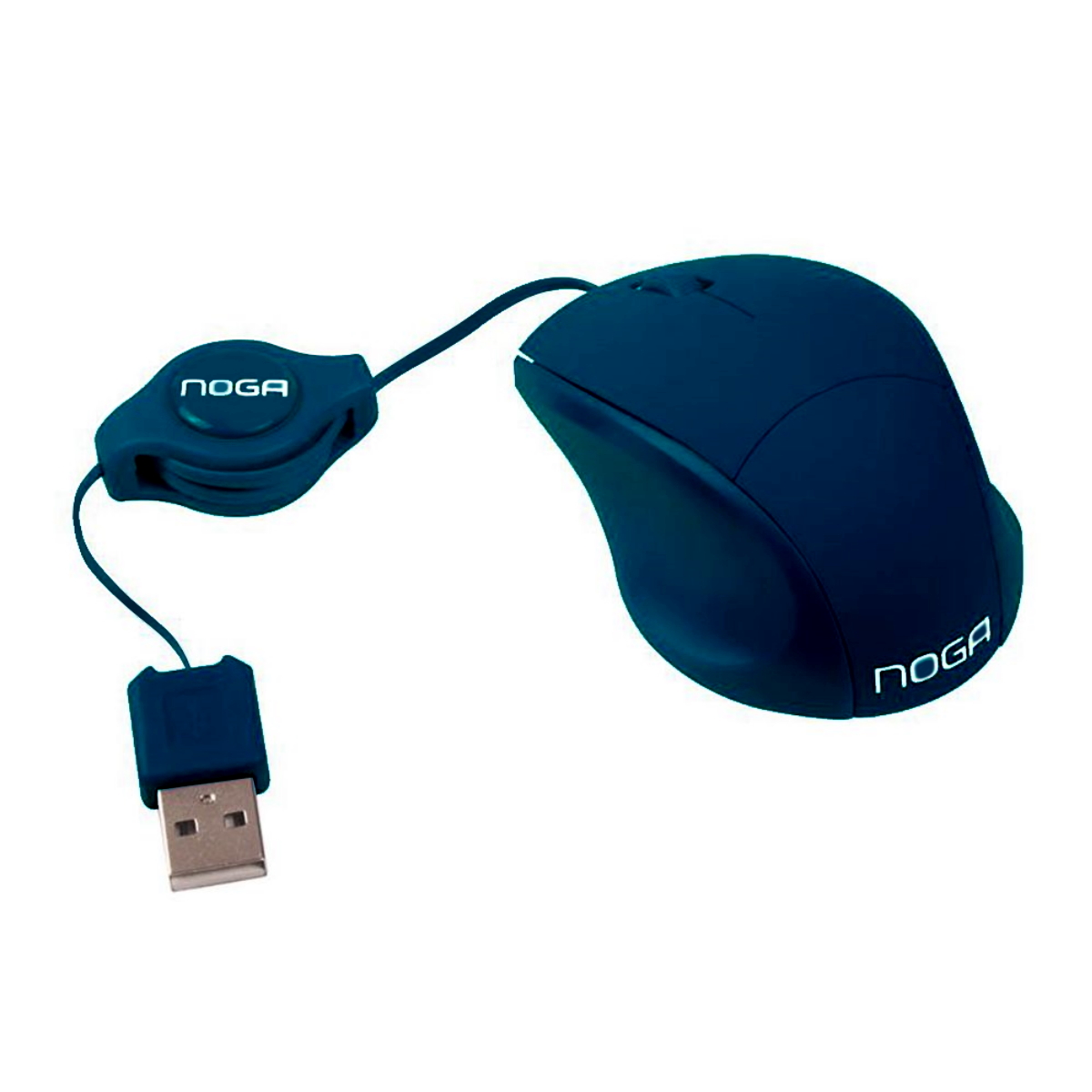 Mouse USB Retráctil Azul Noga