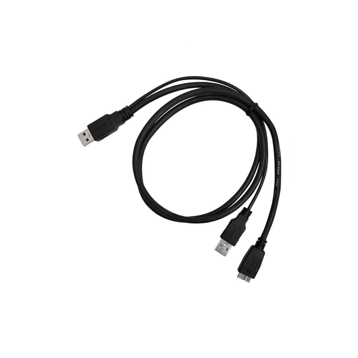 Cable USB 3.0 doble a MicroUSB 1m Nisuta