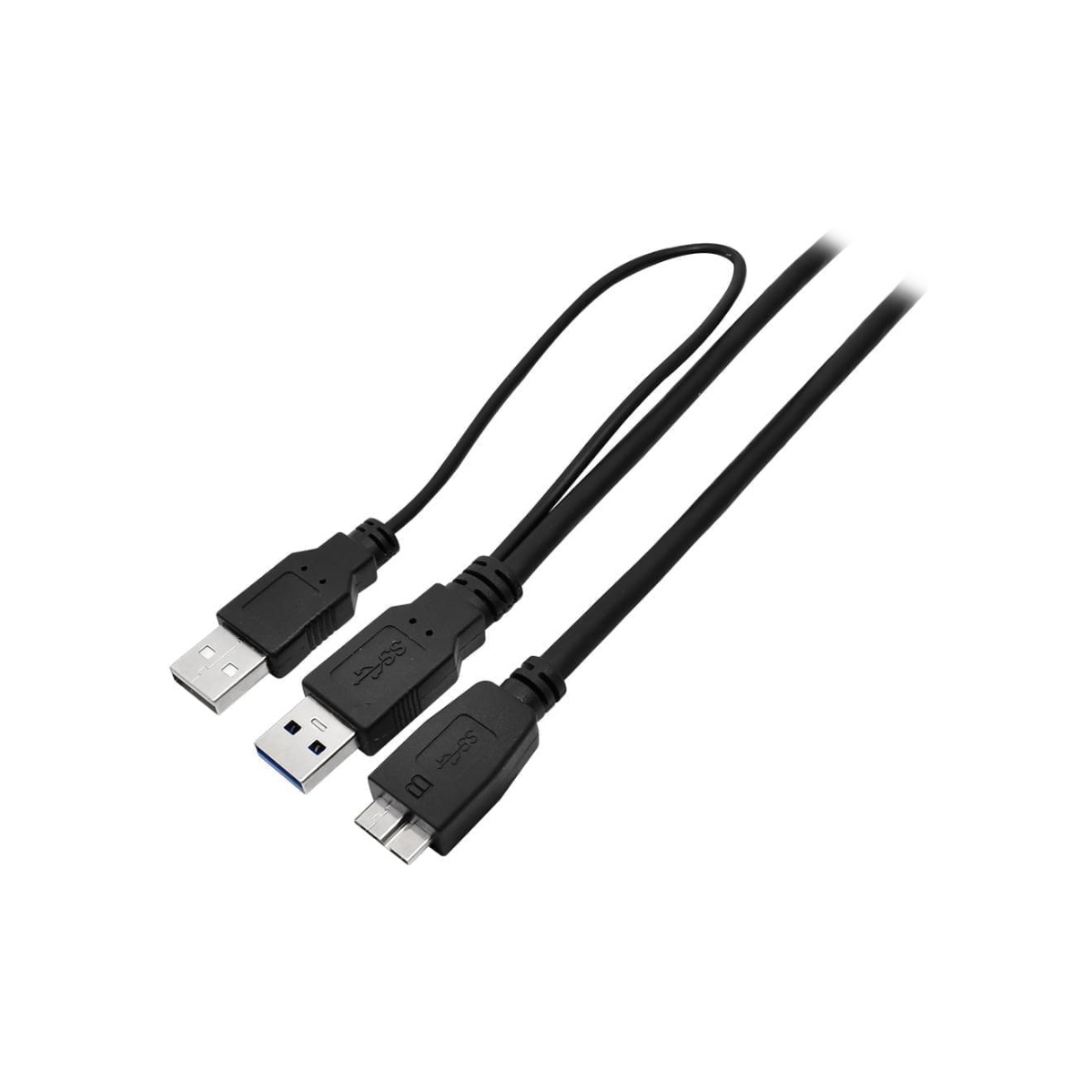 Cable USB 3.0 doble a MicroUSB 1m Nisuta