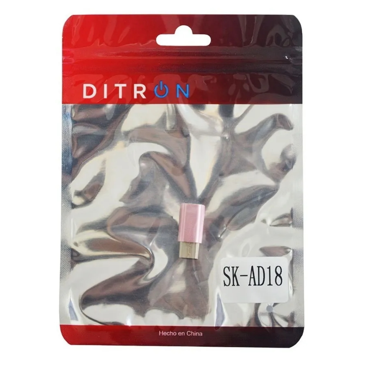 Adaptador MicroUSB H a USB C M Metal Ditron