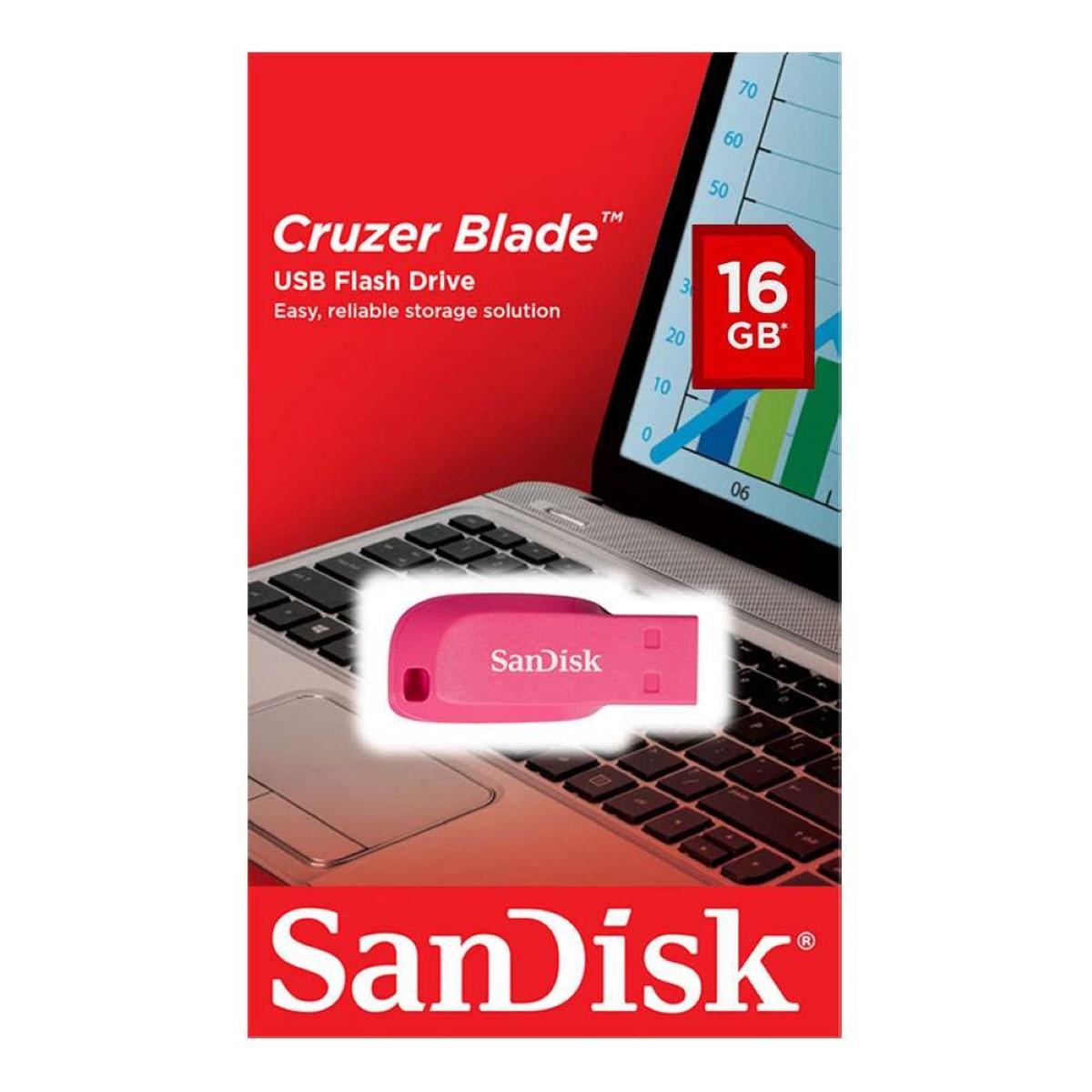 Pendrive 16gb Cruzer Blade Usb 2.0 Rosa Sandisk