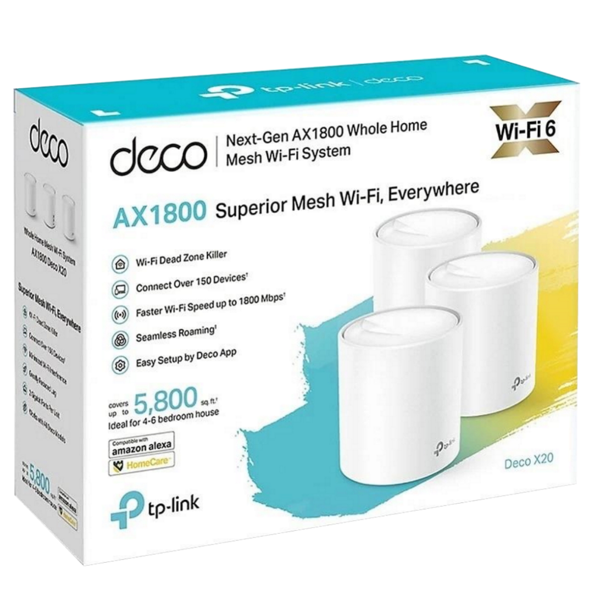 Sistema Wifi Deco X20 Pack 3 Mesh AX1800 Tp-Link