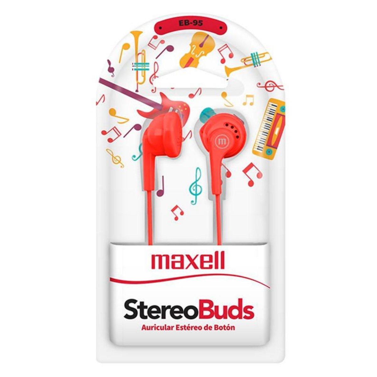 Auriculares Cable In Ear EB95 Naranja Maxell