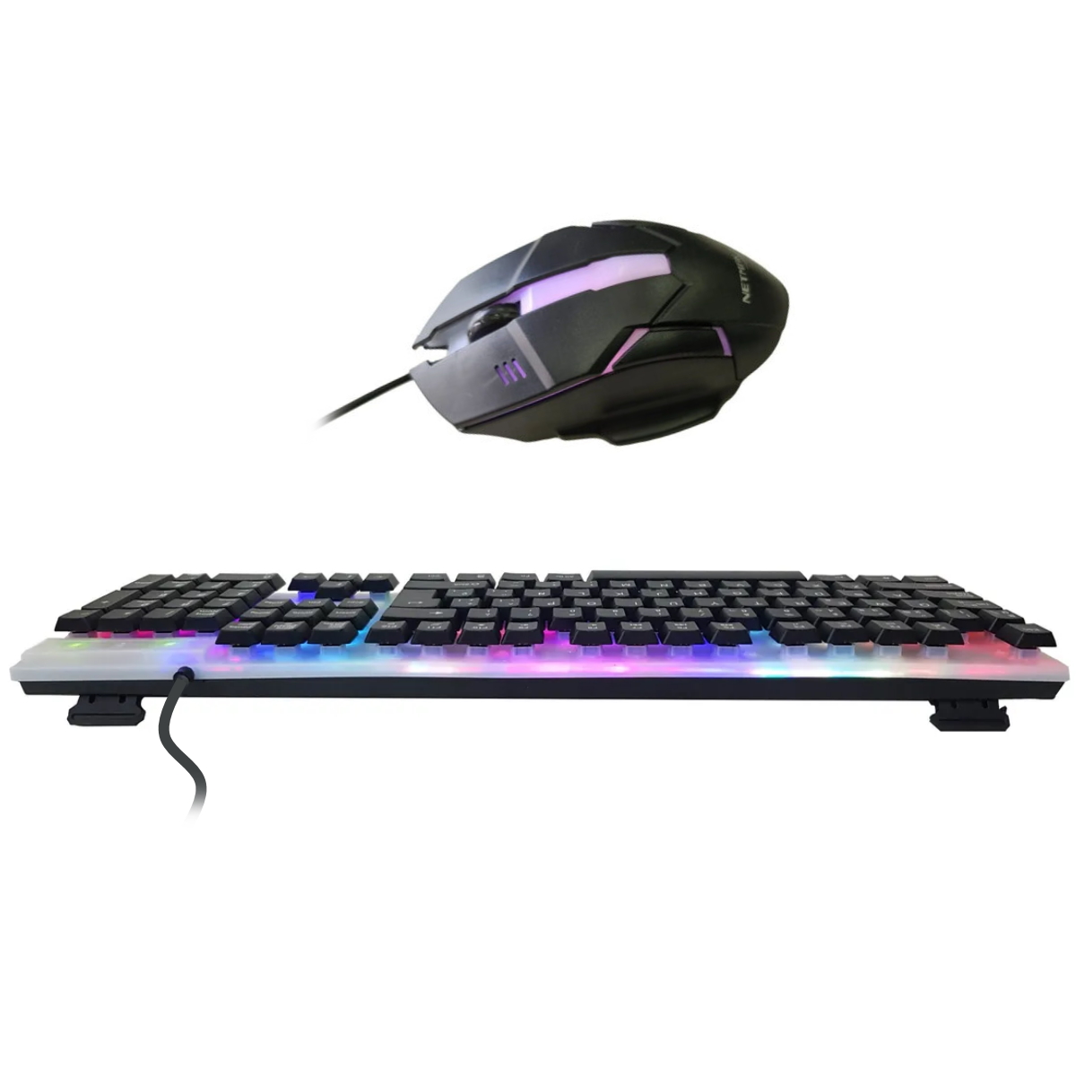 Kit Teclado Mouse Gamer Nemesi Blanco Netmak