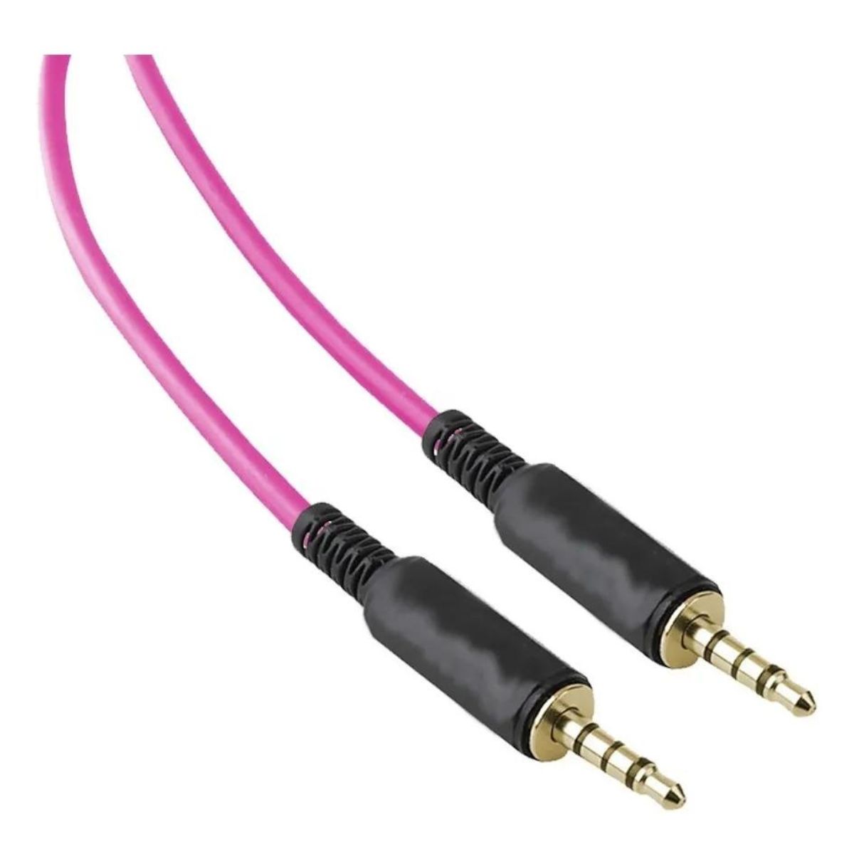 Cable Audio Auxiliar Plug 3.5mm de 1m Rosa Netmak